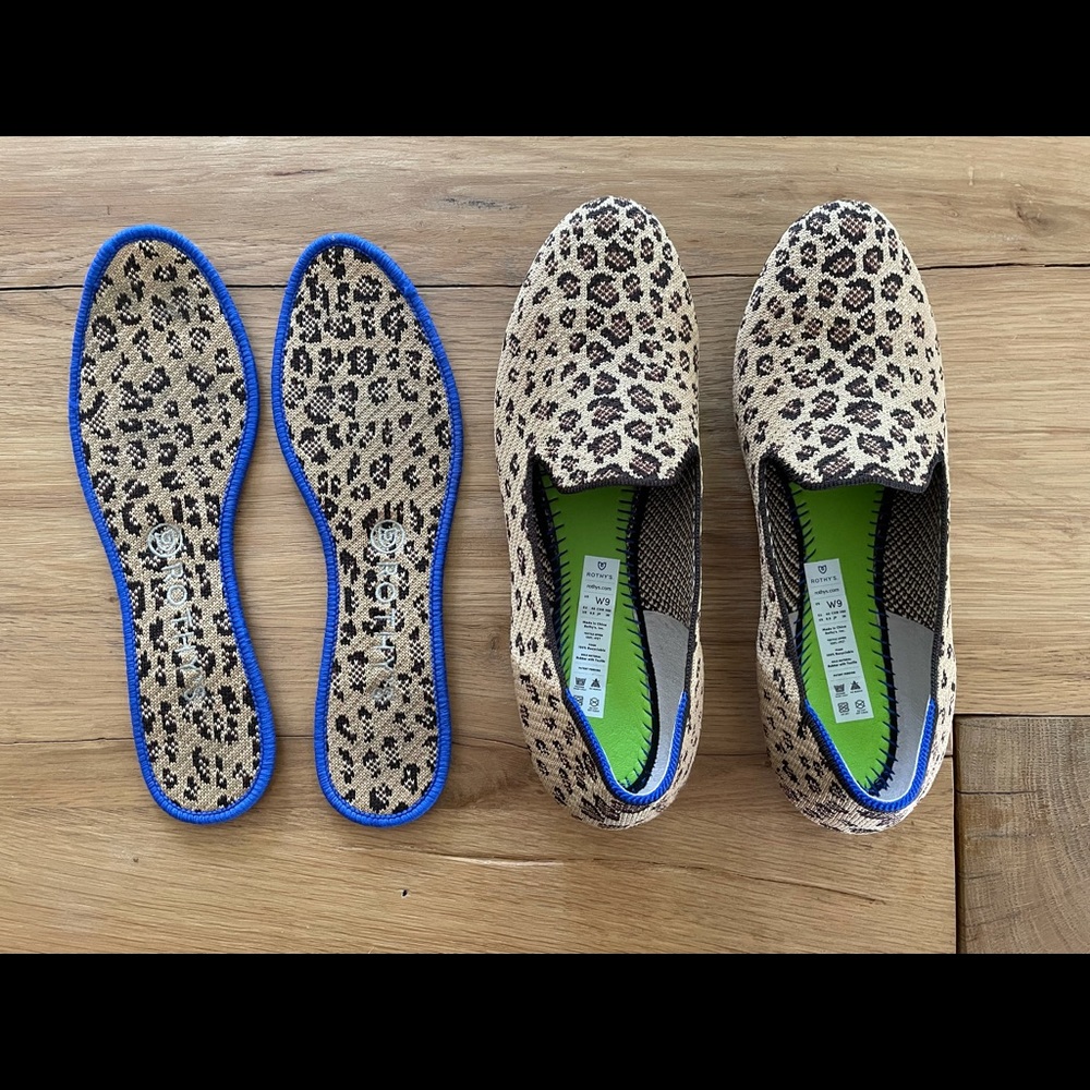 Rothy’s cheetah print loafers